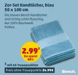 PENNY Bench Handtücher, blau Angebot