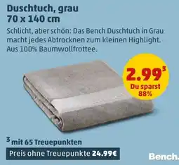 PENNY Bench Duschtuch, grau Angebot
