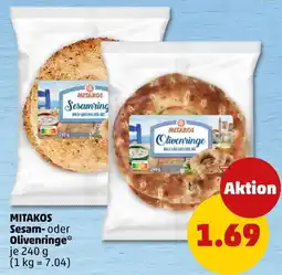 PENNY MITAKOS Sesam- oder Olivenringe Angebot
