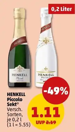 PENNY HENKELL Piccolo Sekt Angebot