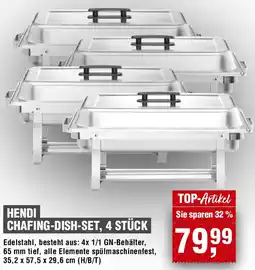 EDEKA Foodservice Hendi chafing-dish-set, 4 stück Angebot