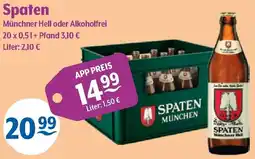Getränke Hoffmann Spaten Münchner Hell oder Alkoholfrei Angebot