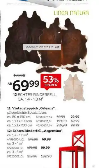 dodenhof Linea Natura Echtes Rinderfell Angebot