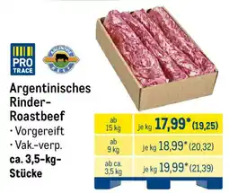 METRO PRO TRACE Argentinisches Rinder-Roastbeef Angebot