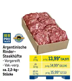 METRO PRO TRACE Argentinische Rinder-Steakhüfte Angebot