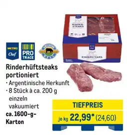 METRO Rinderhüftsteaks portioniert Angebot