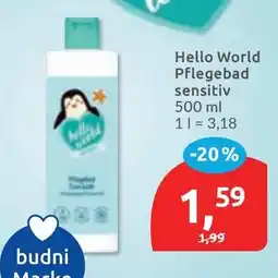 Budni Hello World Pflegebad sensitiv Angebot
