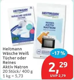 Budni Heitmann Wäsche Weiß Tücher oder Reines Aktiv Natron Angebot