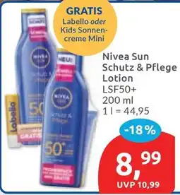 Budni Nivea Sun Schutz & Pflege Lotion Angebot