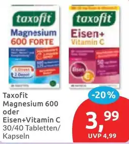Budni Taxofit Magnesium 600 oder Eisen+Vitamin C Angebot