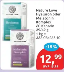 Budni Nature Love Hyaluron oder Melatonin Komplex Angebot