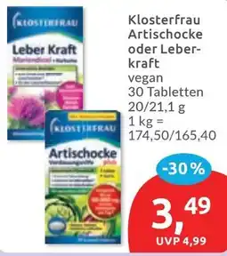 Budni Klosterfrau Artischocke oder Leberkraft vegan Angebot
