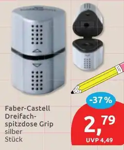 Budni Faber-Castell Dreifachspitzdose Grip silber Angebot