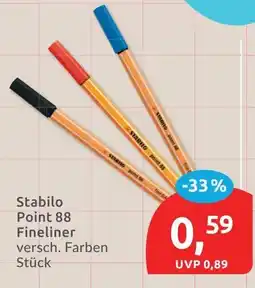 Budni Stabilo Point 88 Fineliner Angebot