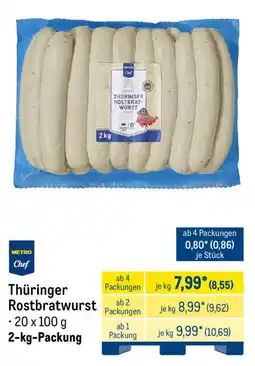 METRO Thüringer Rostbratwurst Angebot