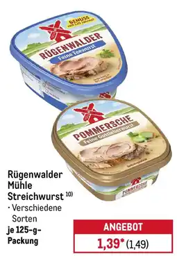 METRO Rügenwalder Mühle Streichwurst Angebot