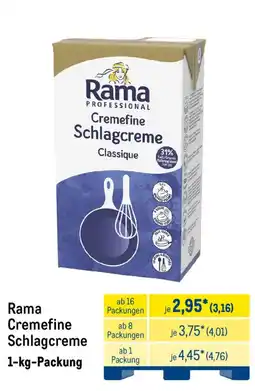 METRO Rama Cremefine Schlagcreme Angebot