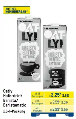 METRO Oatly Haferdrink Barista/Baristamatic Angebot
