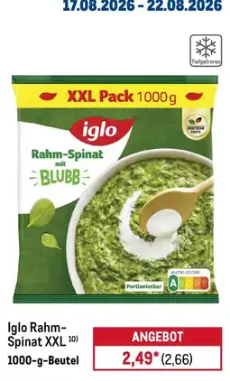 METRO Iglo Rahm-Spinat Angebot