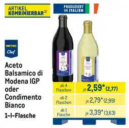 METRO Aceto Balsamico di Modena IGP oder Condimento Bianco Angebot