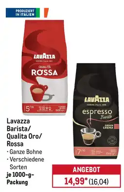 METRO Lavazza Barista/Qualita Oro/Rossa Angebot