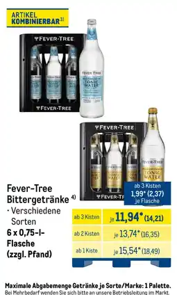 METRO Fever-Tree Bittergetränke Angebot