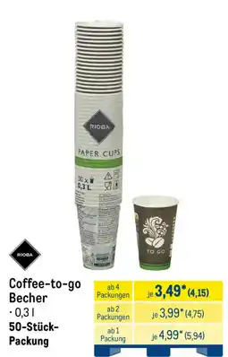 METRO RIOBA Coffee-to-go Becher Angebot