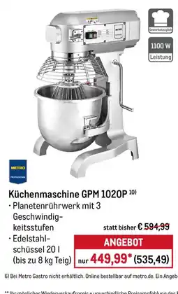 METRO Küchenmaschine GPM 1020P Angebot