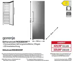 METRO gorenje Gefrierschrank FNC618D6XWF Angebot