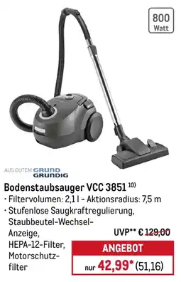 METRO Grundig Bodenstaubsauger VCC 3851 Angebot