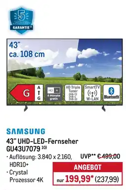 METRO SAMSUNG 43" UHD-LED-Fernseher Angebot