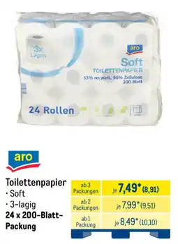METRO aro Toilettenpapier Soft 3-lagig Angebot