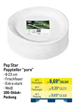 METRO Pap Star Pappteller "pure" Angebot