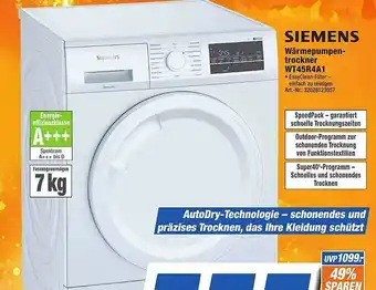 Expert Technomarkt Siemens Wärmepumpen-trockner Wt45r4a1 Angebot