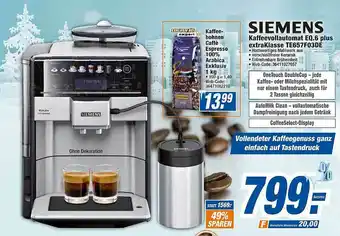 HEM Expert Siemens Kaffeevollautomat Eq.6 Plus Extraklasse Te657f03de Angebot