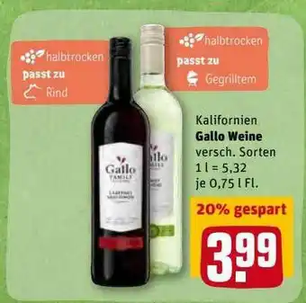 REWE Kaufpark Kalifornien Gallo Weine Angebot