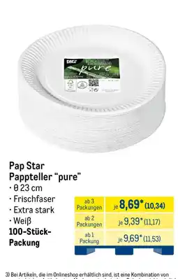 METRO Pap Star Pappteller "pure" Angebot
