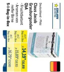 METRO Claus Jacob Grauburgunder QbA Angebot