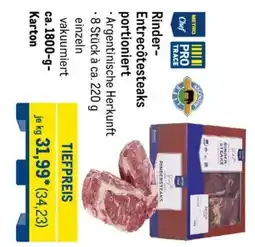 METRO Rinder-Entrecôte Steaks Angebot