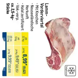 METRO Lamm-Vorderviertel Angebot