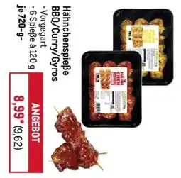 METRO Hähnchenspieße BBQ/Curry/Gyros Angebot