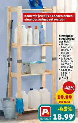PENNY Schwerlast Schraubregal aus Holz Angebot