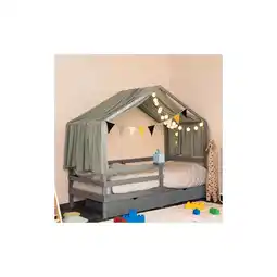 Netto Marken-Discount HOME DELUXE Kinderbett mit Schubladen WOLKENLAND – 90 x 200 cm Grau Angebot