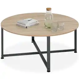 Netto Marken-Discount tectake Couchtisch, Industrial Style, rund, 88,5 x 47 cm Angebot