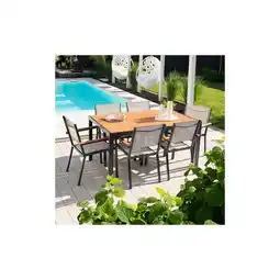 Netto Marken-Discount HOME DELUXE Garten-Sitzgruppe in Holzoptik CANTOS SEDIA Angebot