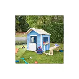 Netto Marken-Discount HOME DELUXE Spielhaus DER GROSSE PALAST - 106 x 111 cm Blau mit Bank Angebot