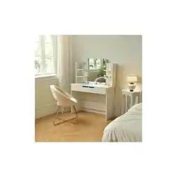 Netto Marken-Discount HOME DELUXE Schminktisch mit Spiegel und LED-Beleuchtung KYLIE - Weiß Angebot