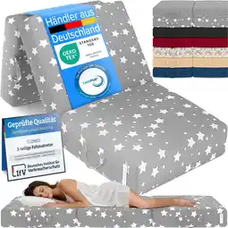 Netto Marken-Discount ELONEO Klappmatratze Gästematratze, 75x195x15 cm, Sterne Grau Angebot