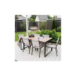 Netto Marken-Discount HOME DELUXE Gartentisch in Holzoptik SIERA – 160 x 90 cm Angebot