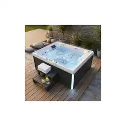 Netto Marken-Discount HOME DELUXE Outdoor Whirlpool mit Treppe und Thermoabdeckung STREAM 211 x 156 cm für 3 Personen Angebot